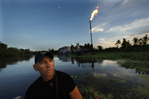 RJ Molinere, 48, pictured July 21, 2010, says he wants the oil industry to stay in Grand Bois, Louisiana; he just doesn't want them to expose of the waste in the proper way. (Carolyn Cole/Los Angeles Times/MCT)