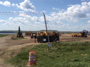 Dakota Access Pipeline Construction Site in ND. Northeast of Cannon Ball, ND across the Missouri River. 